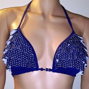 Marie Meili Triangle Polka Dot Bikini Top